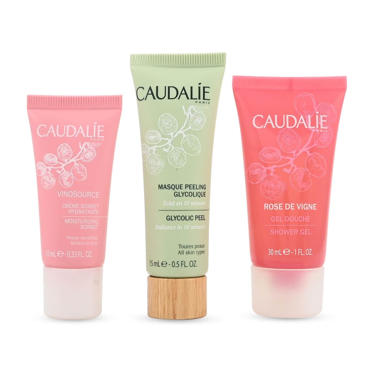 Caudalie Best Seller Skincare Mini Set with Free Transparent Carry Case image number 1
