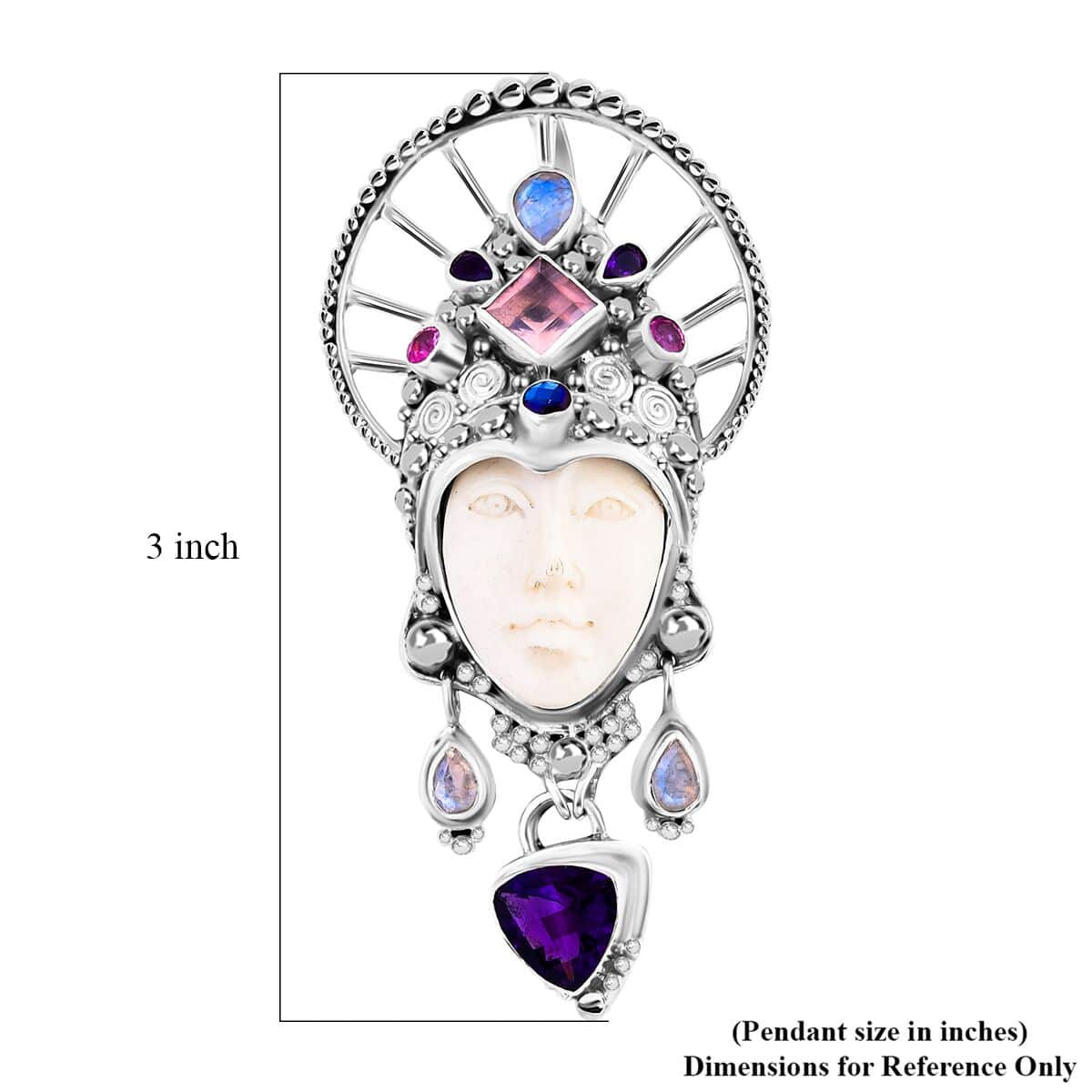 Sterling Silver store Sajen Pendant with Gemstones