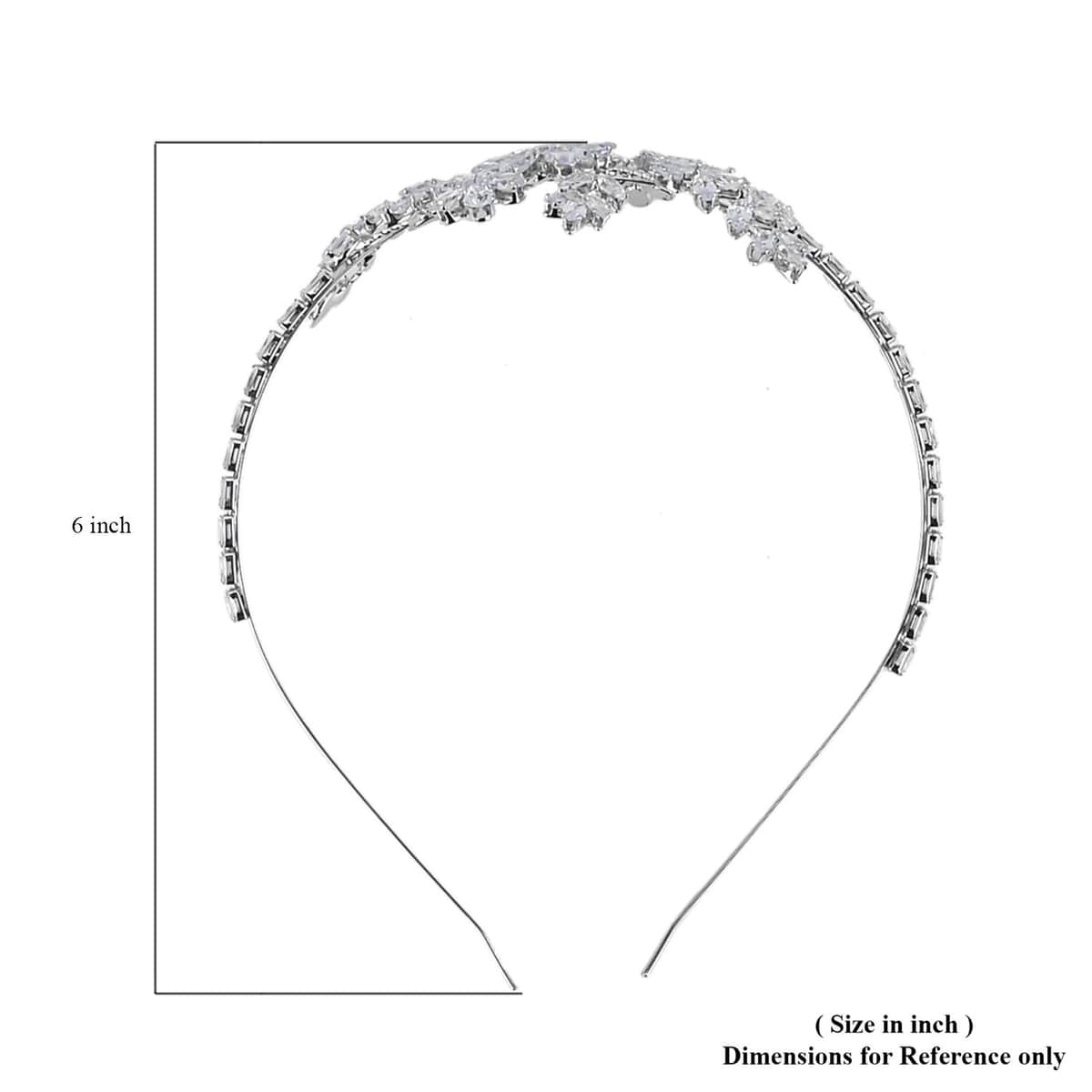 White Austrian Crystal Tiara in Silvertone image number 3