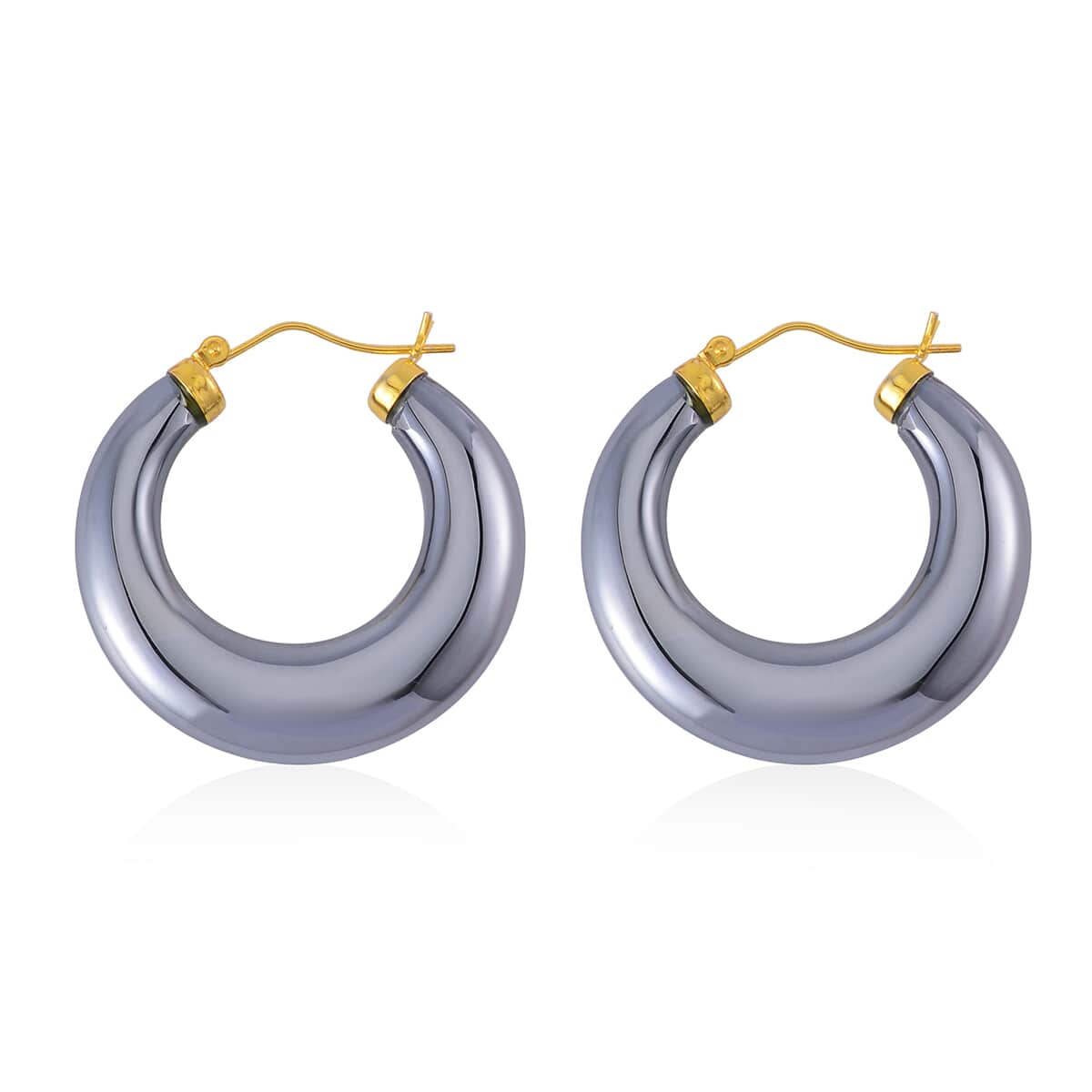 Terahertz Hoop Earrings in Vermeil YG Over Sterling Silver 63.75 ctw image number 3