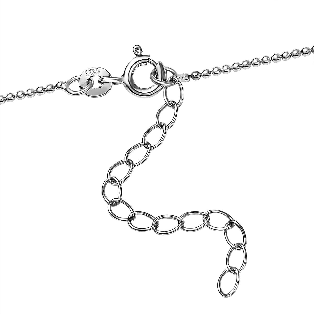 Diamond Fancy Necklace 18 Inches in Rhodium Over Sterling Silver 0.15 ctw image number 4