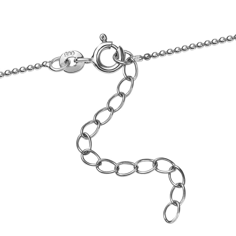 Diamond Fancy Necklace 18-20 Inches in Rhodium Over Sterling Silver 0.15 ctw