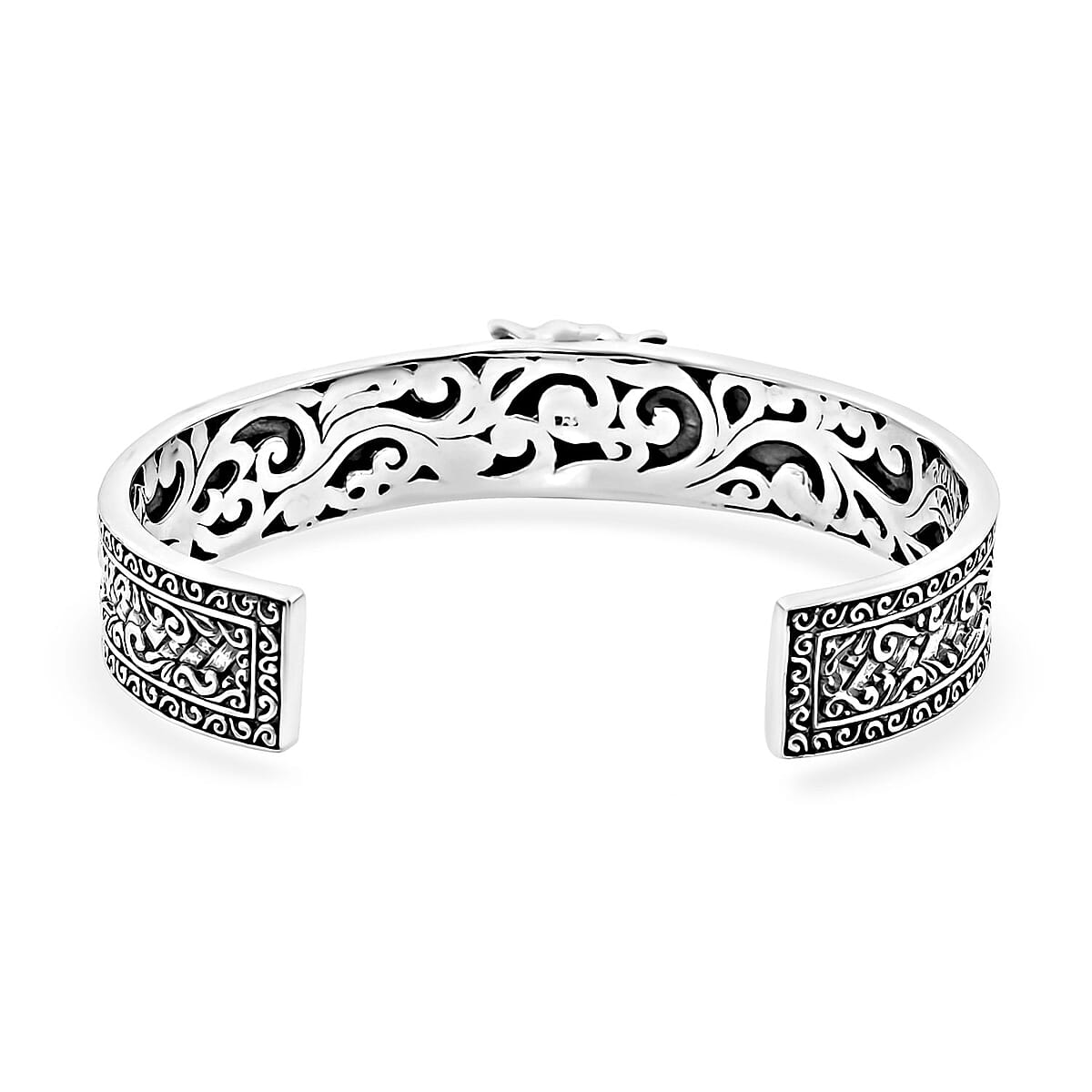 Bali Legacy Sterling Silver Lion Cuff Bracelet (7.25 In) 38.75 Grams image number 4