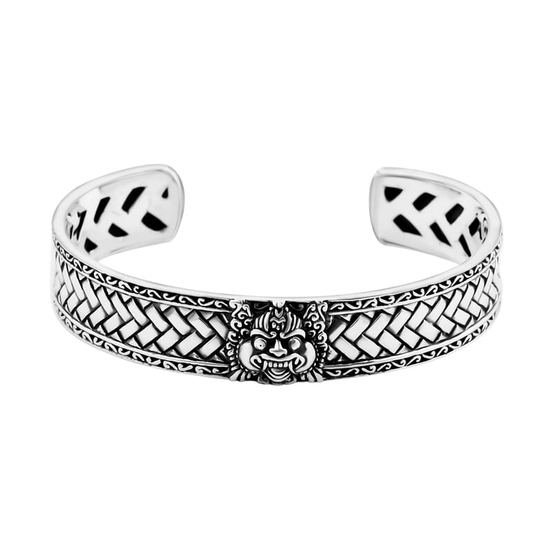 Bali Legacy Sterling Silver Barong Cuff Bracelet (7.25 In) 38.75 Grams