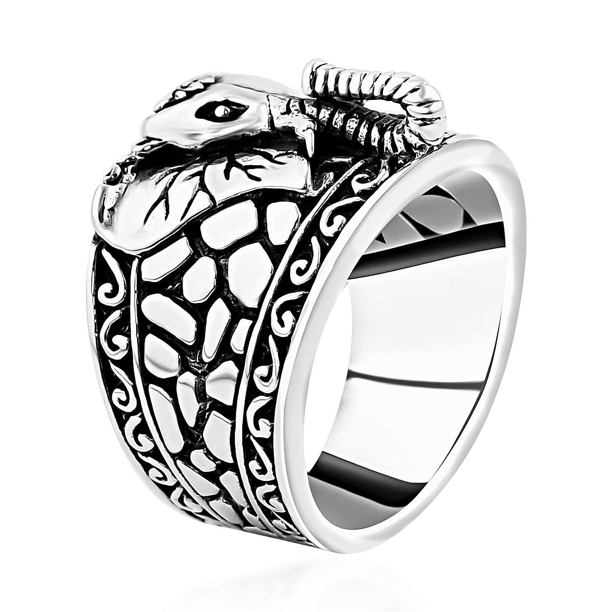Bali Legacy Sterling Silver Elephant Ring (Size 6.0) 12.10 Grams image number 3
