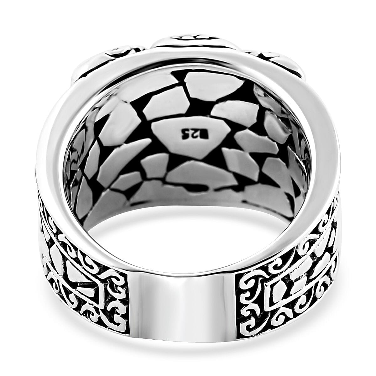 Bali Legacy Sterling Silver Elephant Ring (Size 6.0) 12.10 Grams image number 4