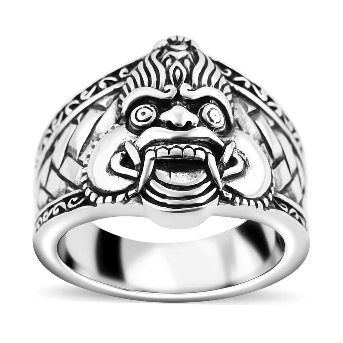 Bali Legacy Sterling Silver Barong Ring (Size 7.0) 10.80 Grams image number 0