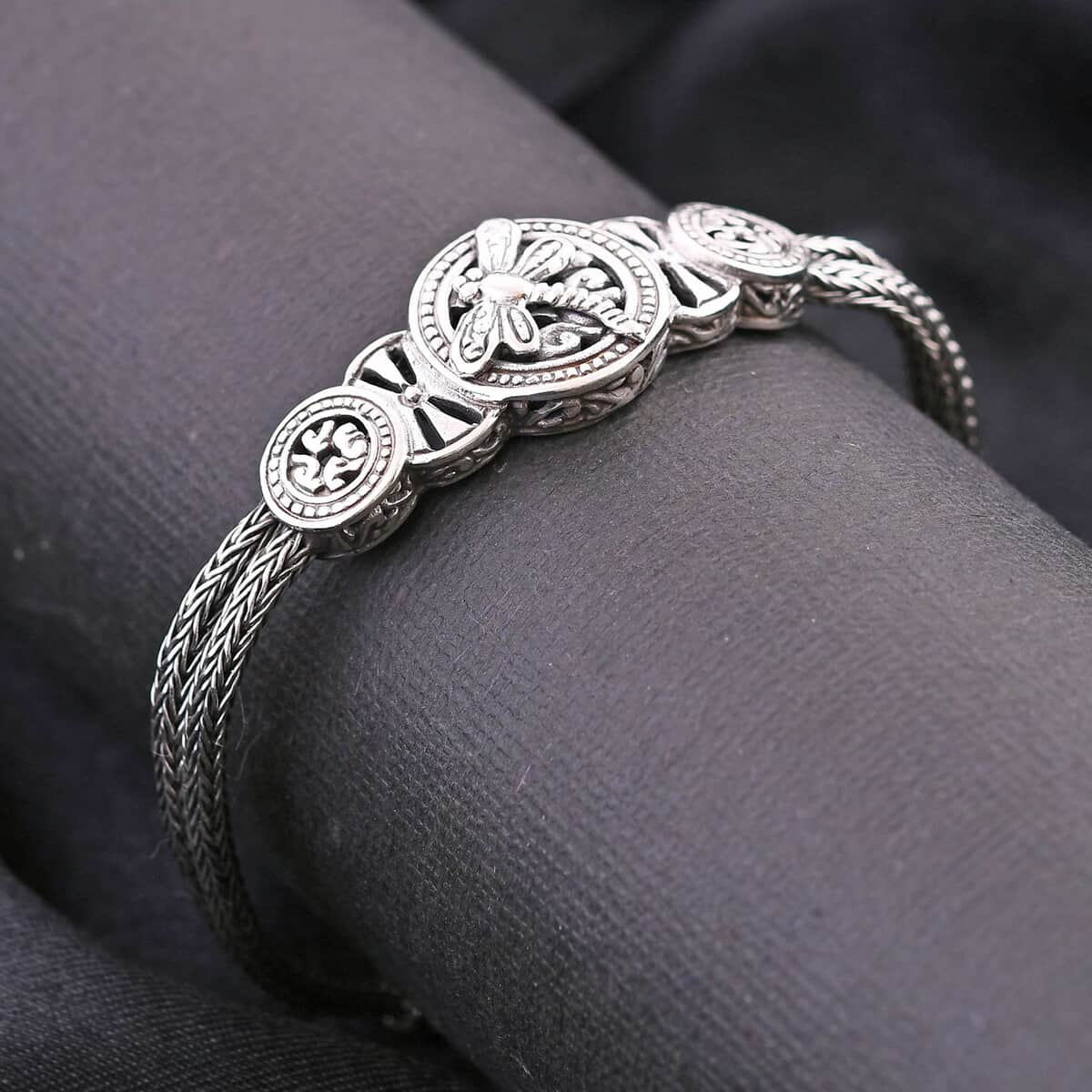 One Time Only Bali Legacy Sterling Silver Dragonfly Bracelet (7.25 In) (19.00 g) image number 1