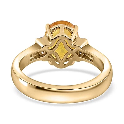 Premium Madagascar Yellow Sapphire Ring (Size 7.0)