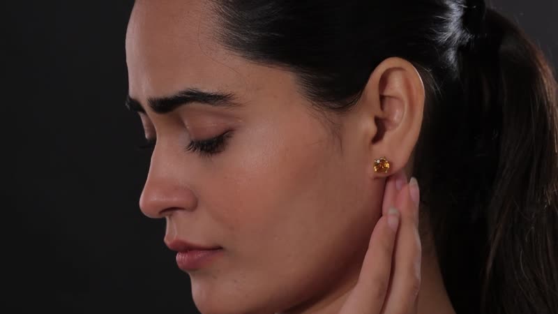 Premium Mocha Scapolite Solitaire Stud Earrings in Vermeil Yellow Gold Over Sterling Silver 3.25 ctw