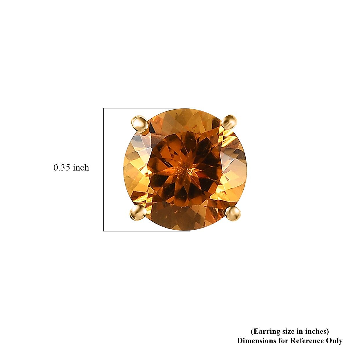 Premium Mocha Scapolite Solitaire Stud Earrings in Vermeil Yellow Gold Over Sterling Silver 3.25 ctw image number 4