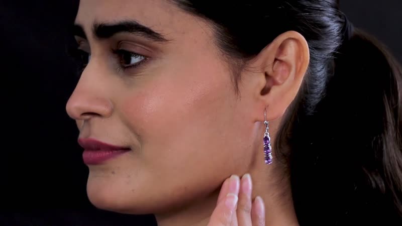 Premium Mashamba Amethyst Lever Back Earrings in Platinum Over Sterling Silver 2.50 ctw