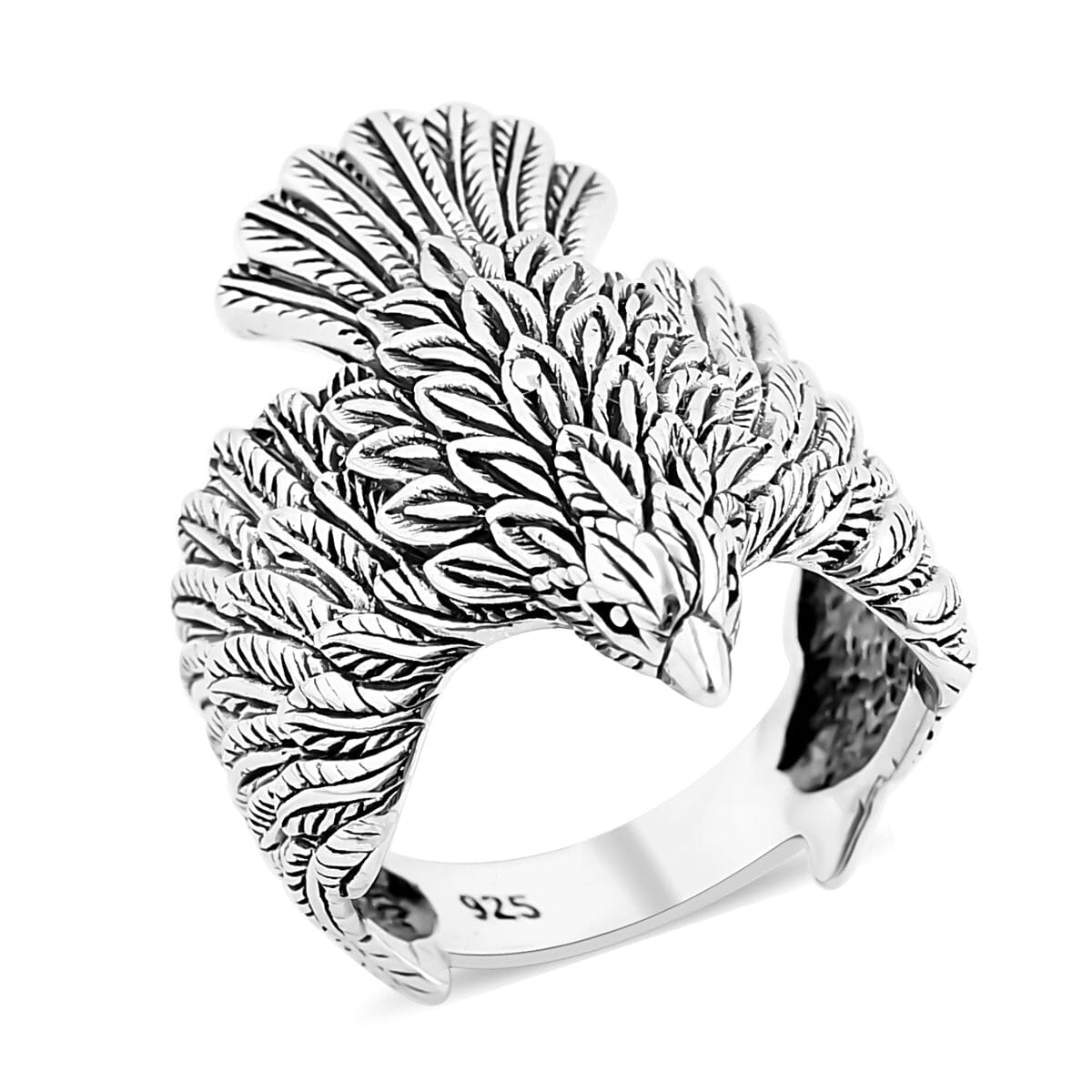 Bali Legacy Sterling Silver Eagle Ring (Size 5.0) 7.50 Grams image number 0