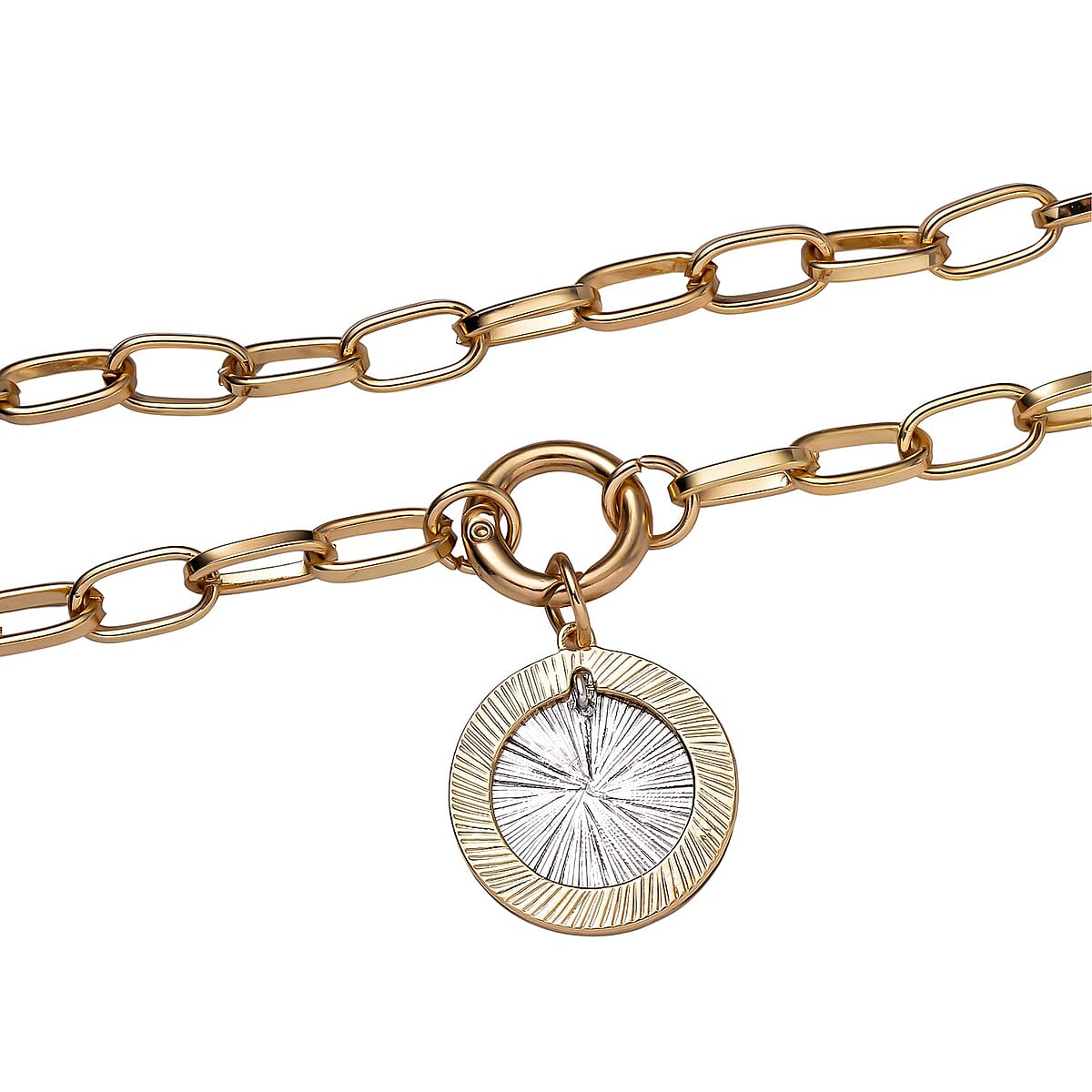 1910 Mexico Peso Coin Necklace 20 Inches in Silvertone and Goldtone image number 3