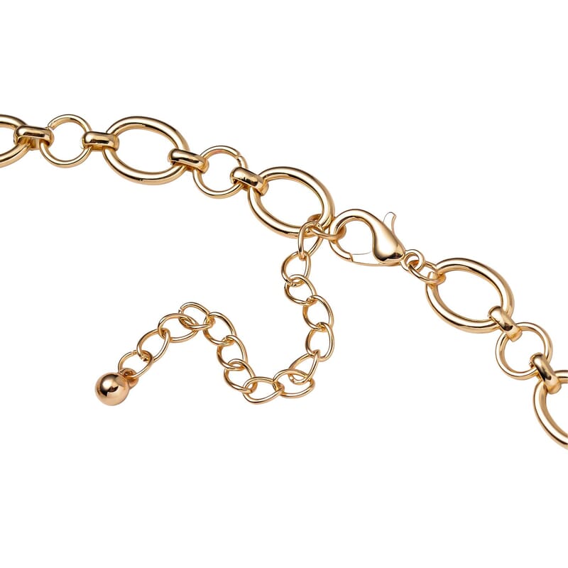 Coin Charm Necklace 20-22 Inches in Goldtone