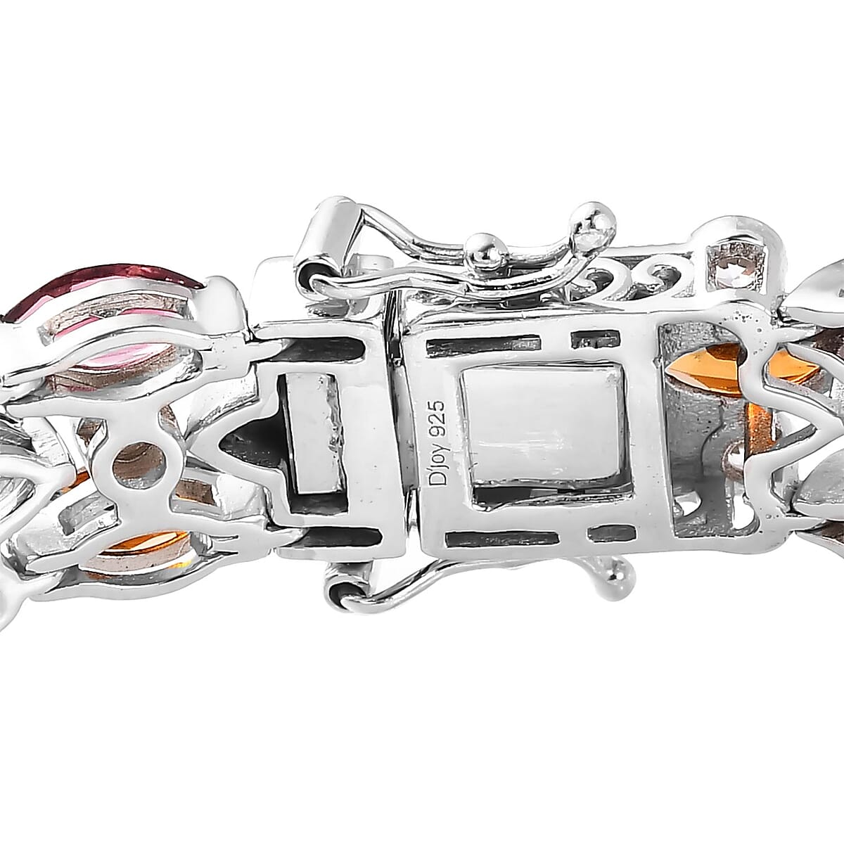 Multi-Tourmaline and White Zircon Bracelet in Platinum Over Sterling Silver (8.00 In) 18.00 ctw image number 3