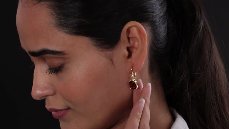 TLV AAA Santa Ana Madeira Citrine, Moissanite Lever Back Earrings in Vermeil YG Over Sterling Silver 5.65 ctw