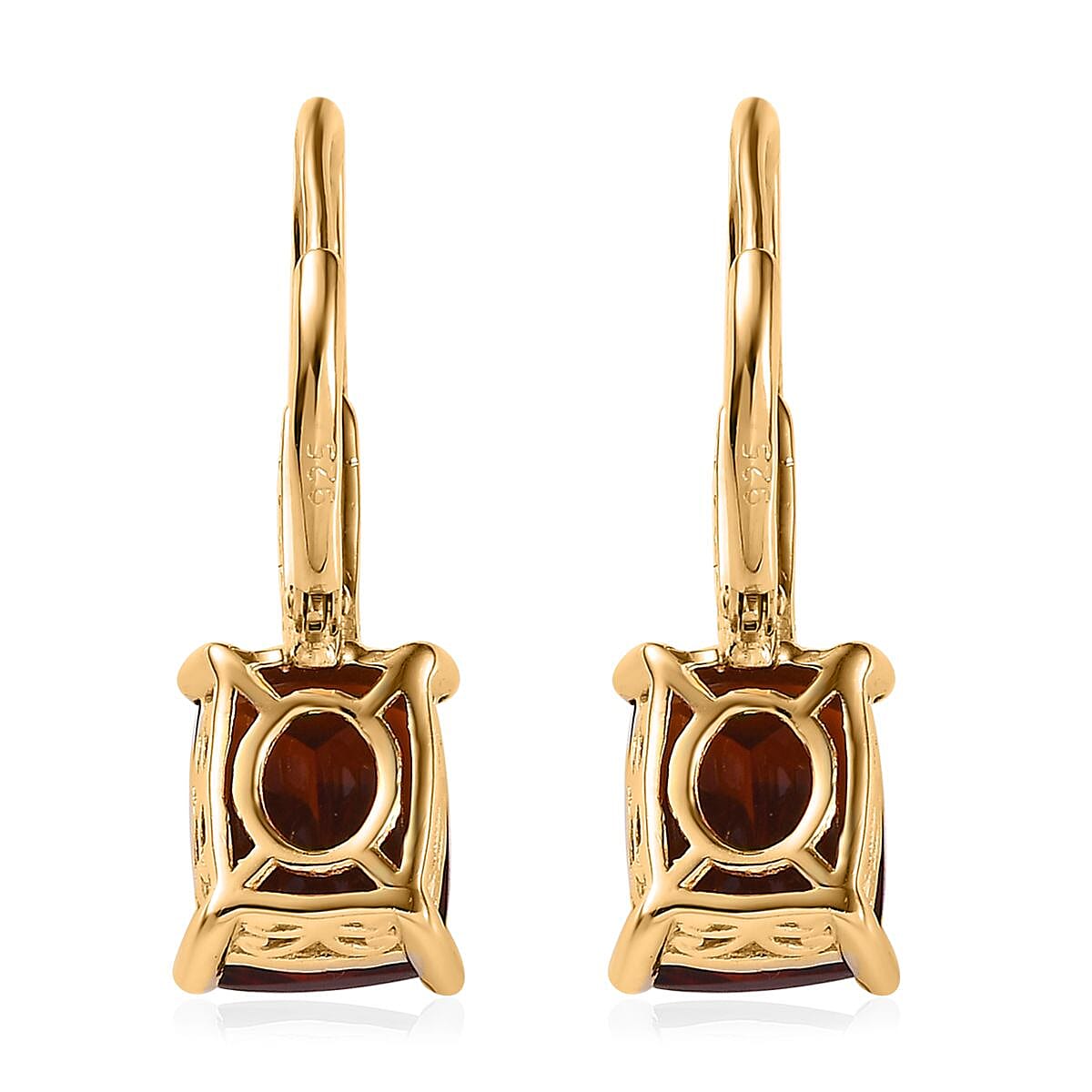 AAA Santa Ana Madeira Citrine and Moissanite Lever Back Earrings in Vermeil Yellow Gold Over Sterling Silver 5.65 ctw