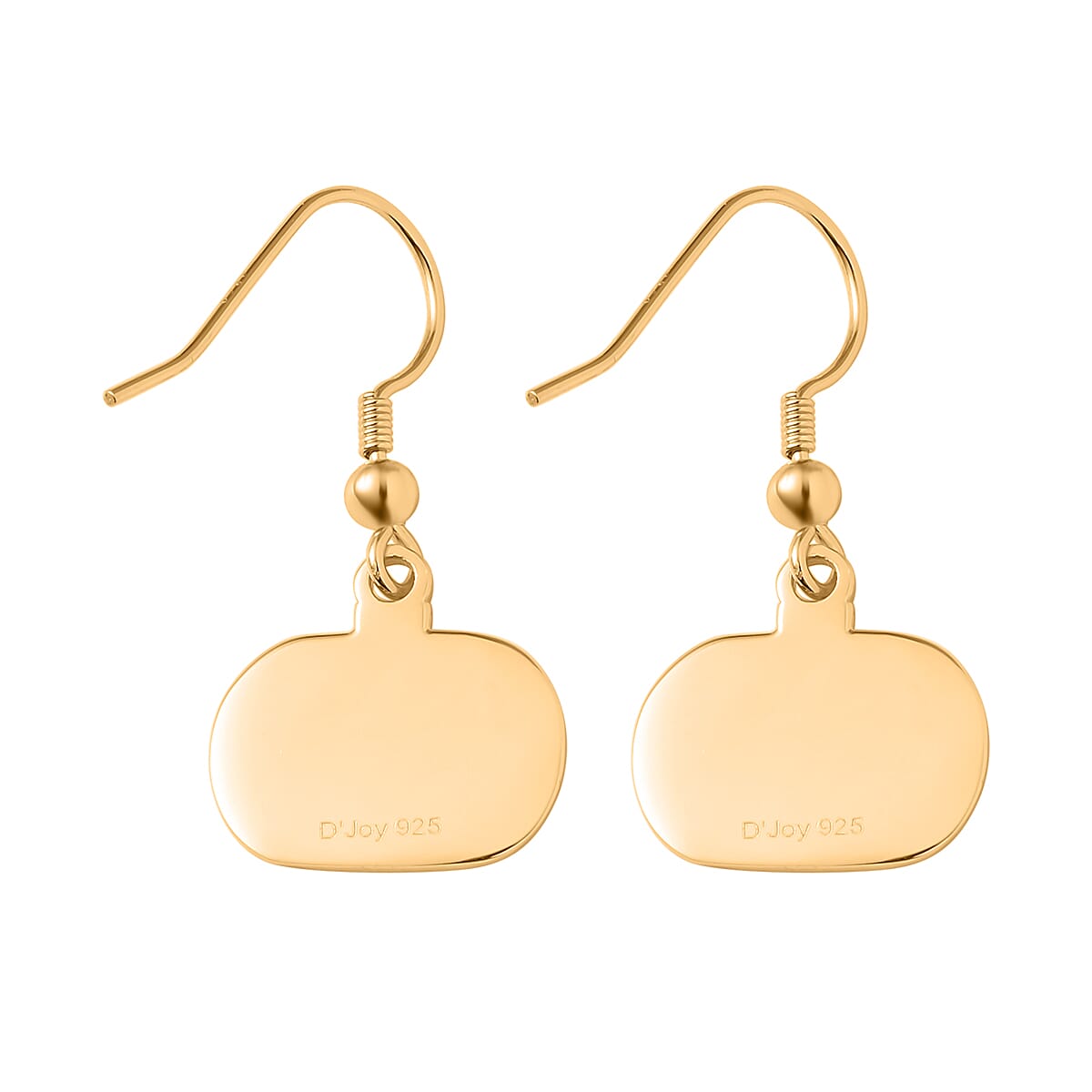 Black and Orange Enameled Halloween Pumpkins Earrings in 14K Yellow Gold Over Sterling Silver image number 3