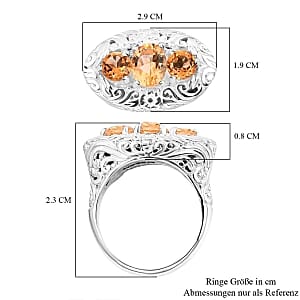 Brazilian Citrine 3.80 ctw Ring in Sterling Silver (Size 11.5) (12 g)
