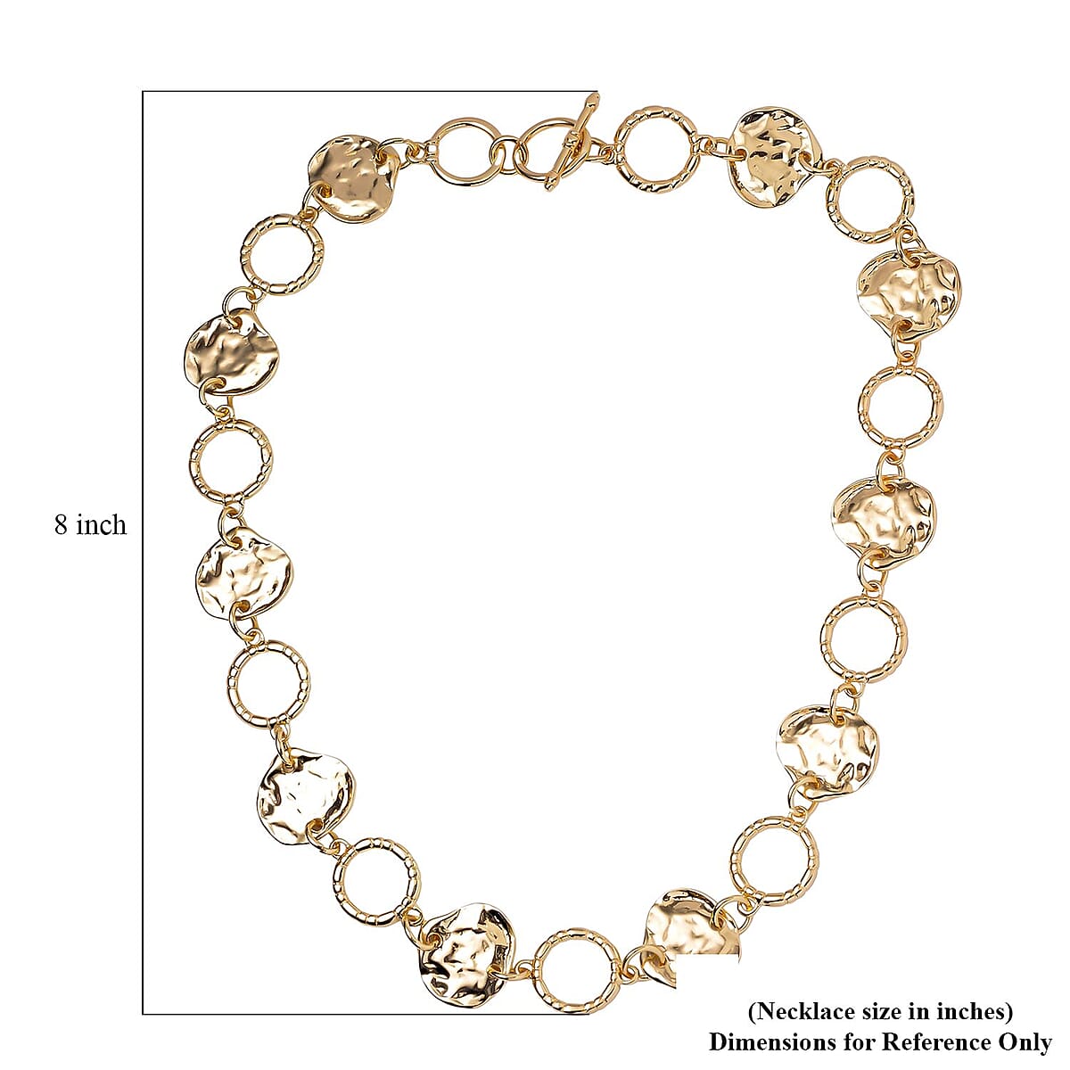 Fancy Charm Necklace 19.5-20.5 Inches in Goldtone image number 4