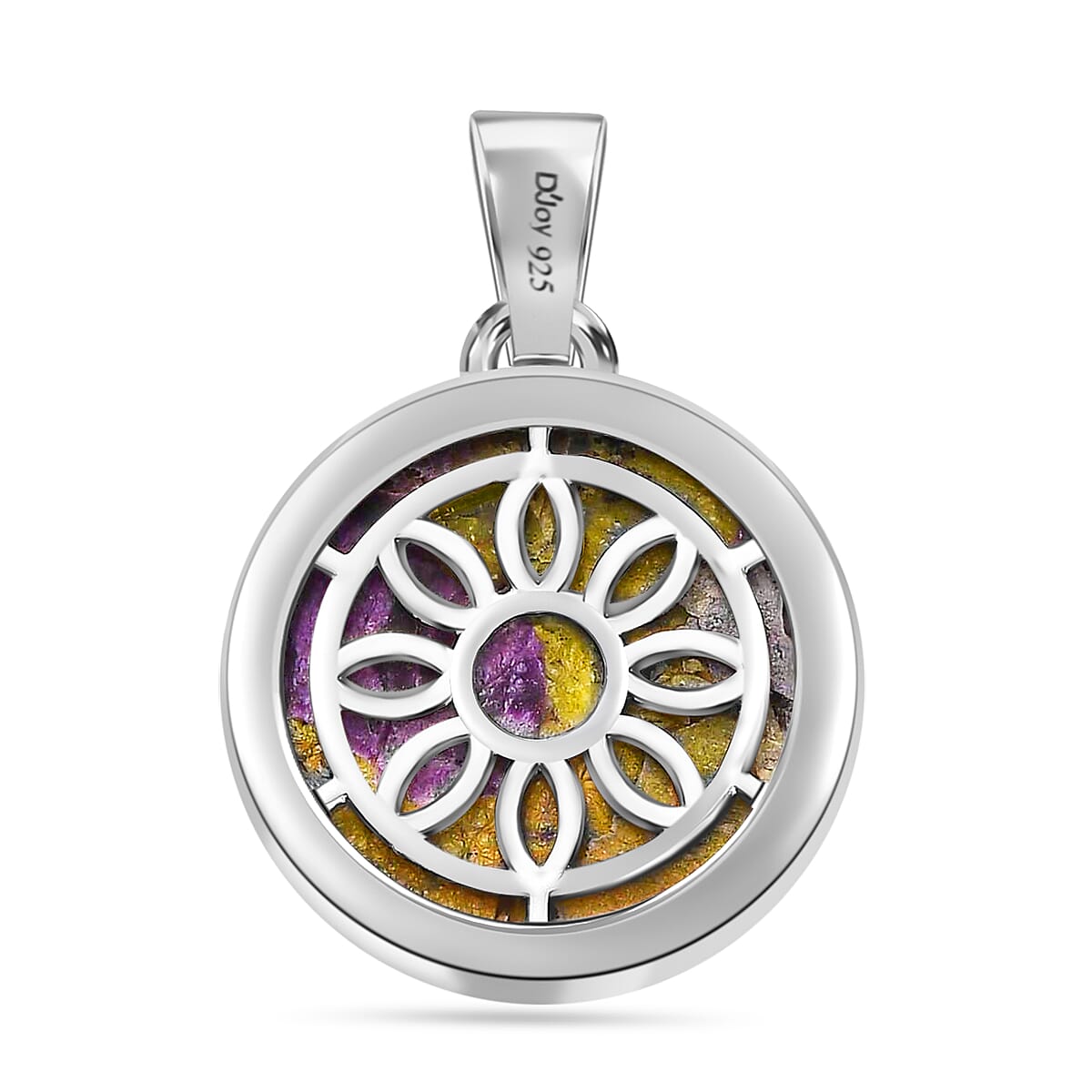 Australian Mojave Stichitite Solitaire Pendant in Sterling Silver 18.90 ctw image number 4