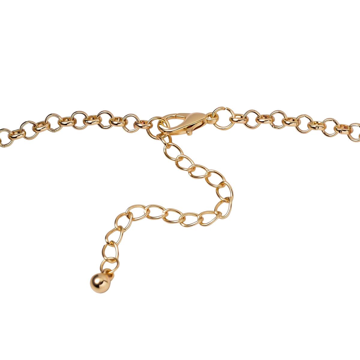 Plain Coin Charm Necklace 20-22 Inches in Goldtone image number 3