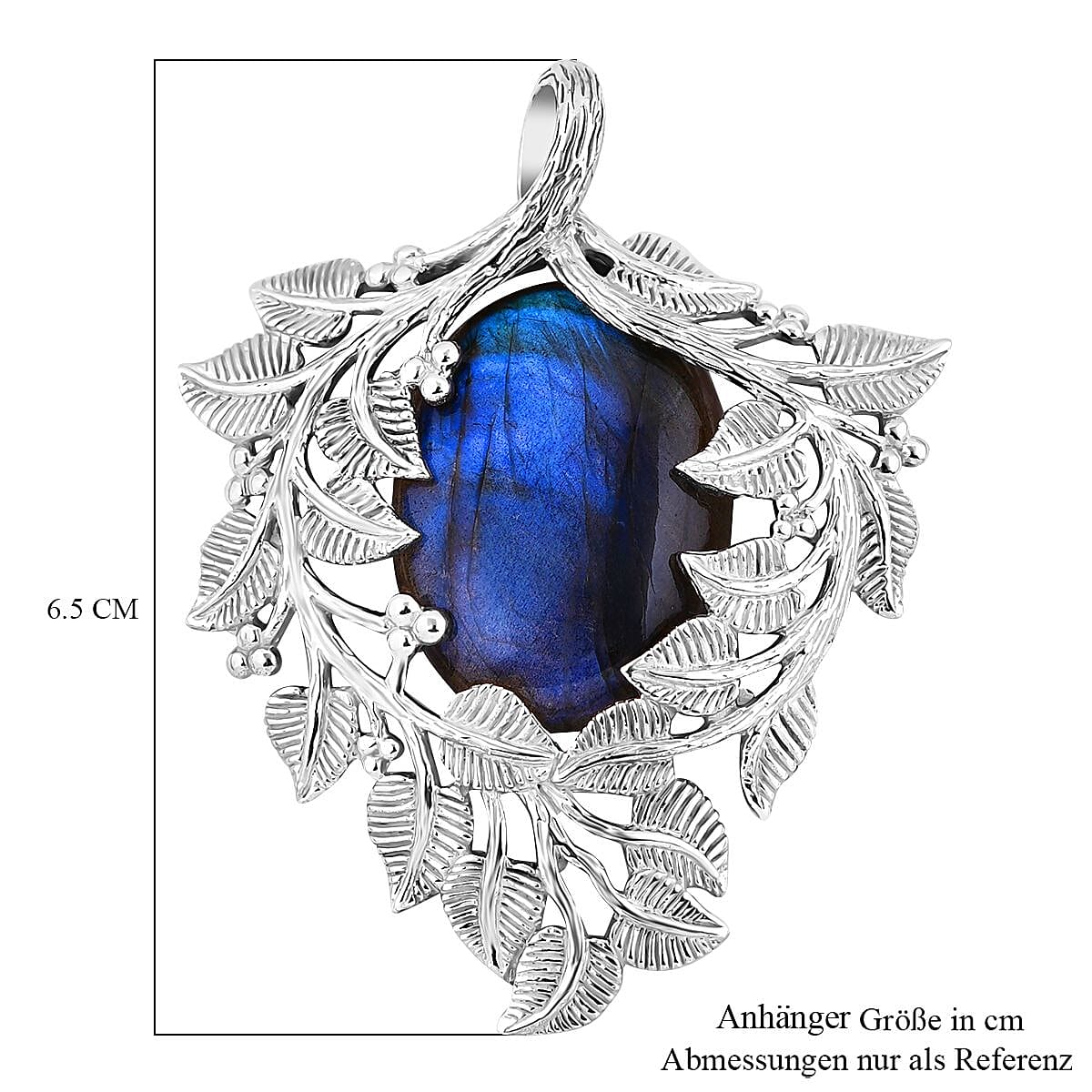 Labradorite 20.24 ctw Pendant in Sterling Silver