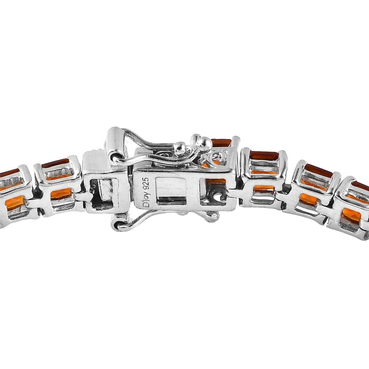 Doorbuster Asscher Cut Brazilian Cherry Citrine Bracelet in Platinum Over Sterling Silver (6.50 In) 11.00 ctw image number 3