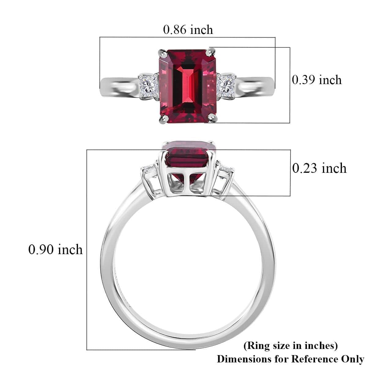 Rhapsody 950 Platinum AAAA Ouro Fino Rubellite and E-F VS Diamond Ring (Size 10.0) 5.25 Grams 2.00 ctw image number 5