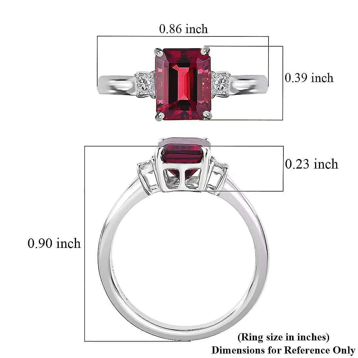 Rhapsody 950 Platinum AAAA Ouro Fino Rubellite and E-F VS Diamond Ring (Size 6.0) 5.25 Grams 2.00 ctw image number 5
