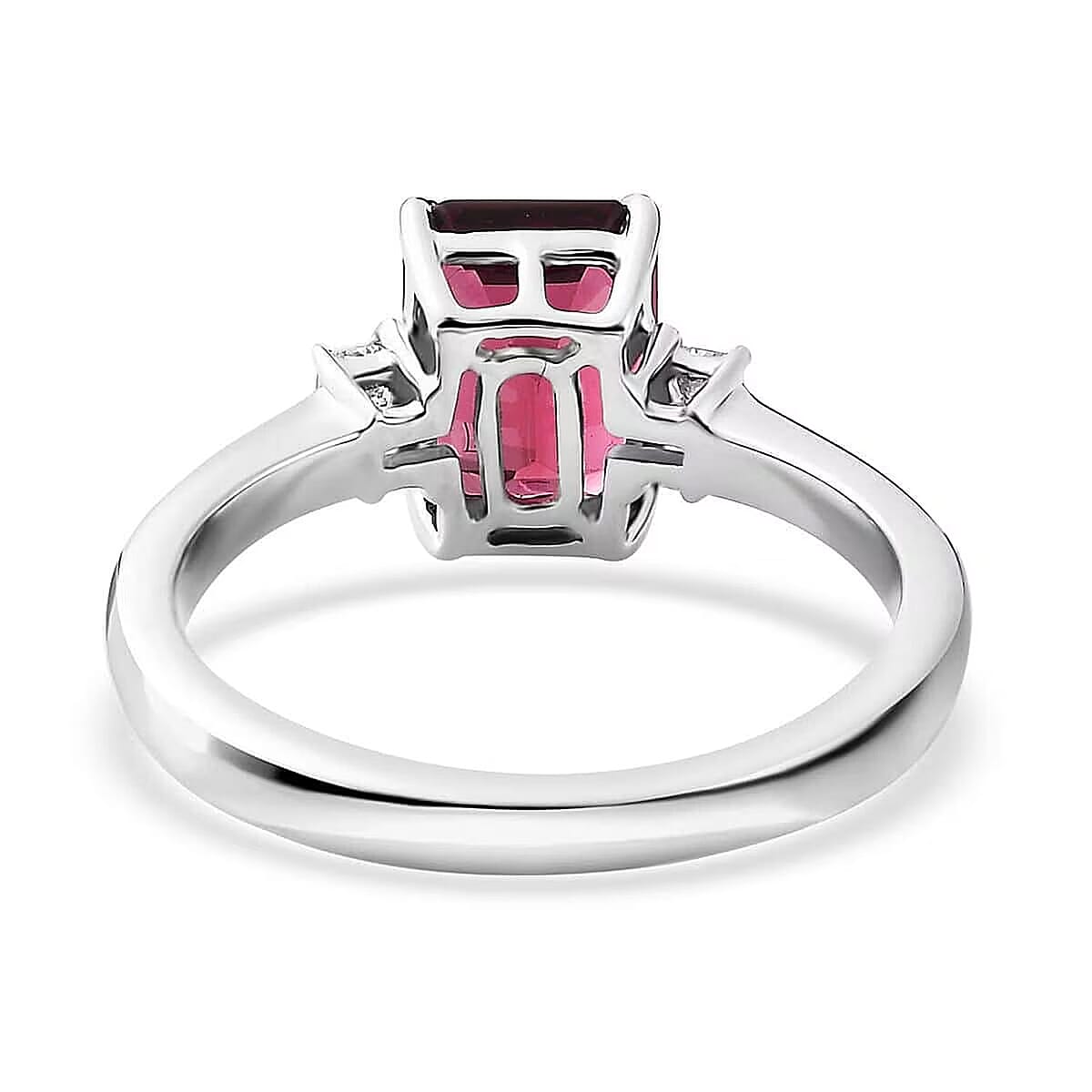 Rhapsody 950 Platinum AAAA Ouro Fino Rubellite and E-F VS Diamond Ring (Size 6.0) 5.25 Grams 2.00 ctw image number 6