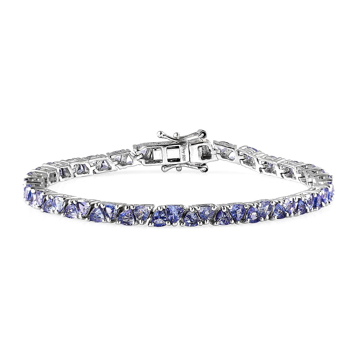 Tanzanite Tennis Bracelet in Platinum Over Sterling Silver (6.50 In) 5.00 ctw image number 0