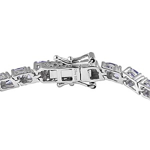 Tanzanite 5.00 ctw Tennis Bracelet in Platinum Over Sterling Silver (6.50 In)