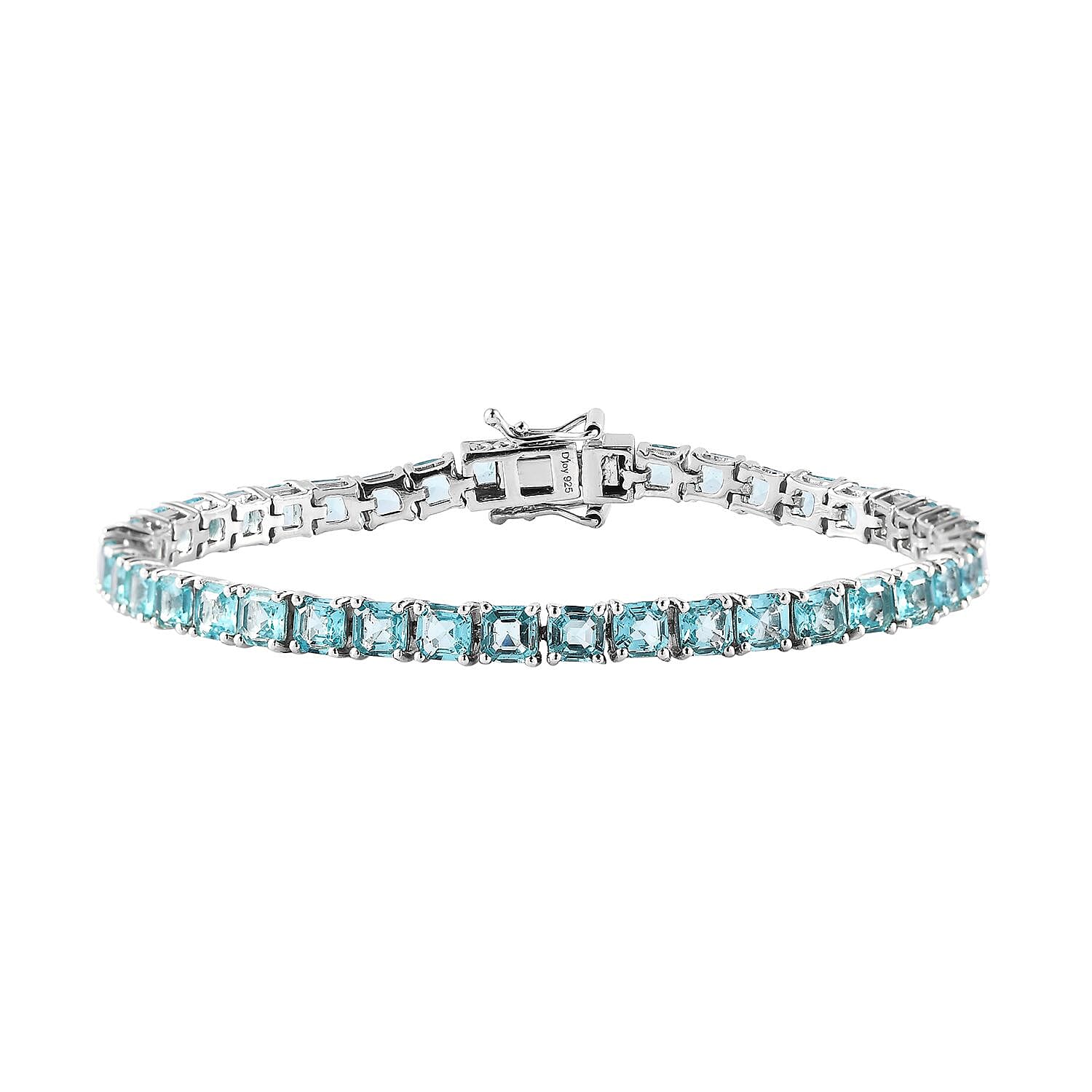 Doorbuster Asscher Cut Brazilian Cherry Citrine Bracelet in Platinum Over Sterling Silver (6.50 In) 11.00 ctw