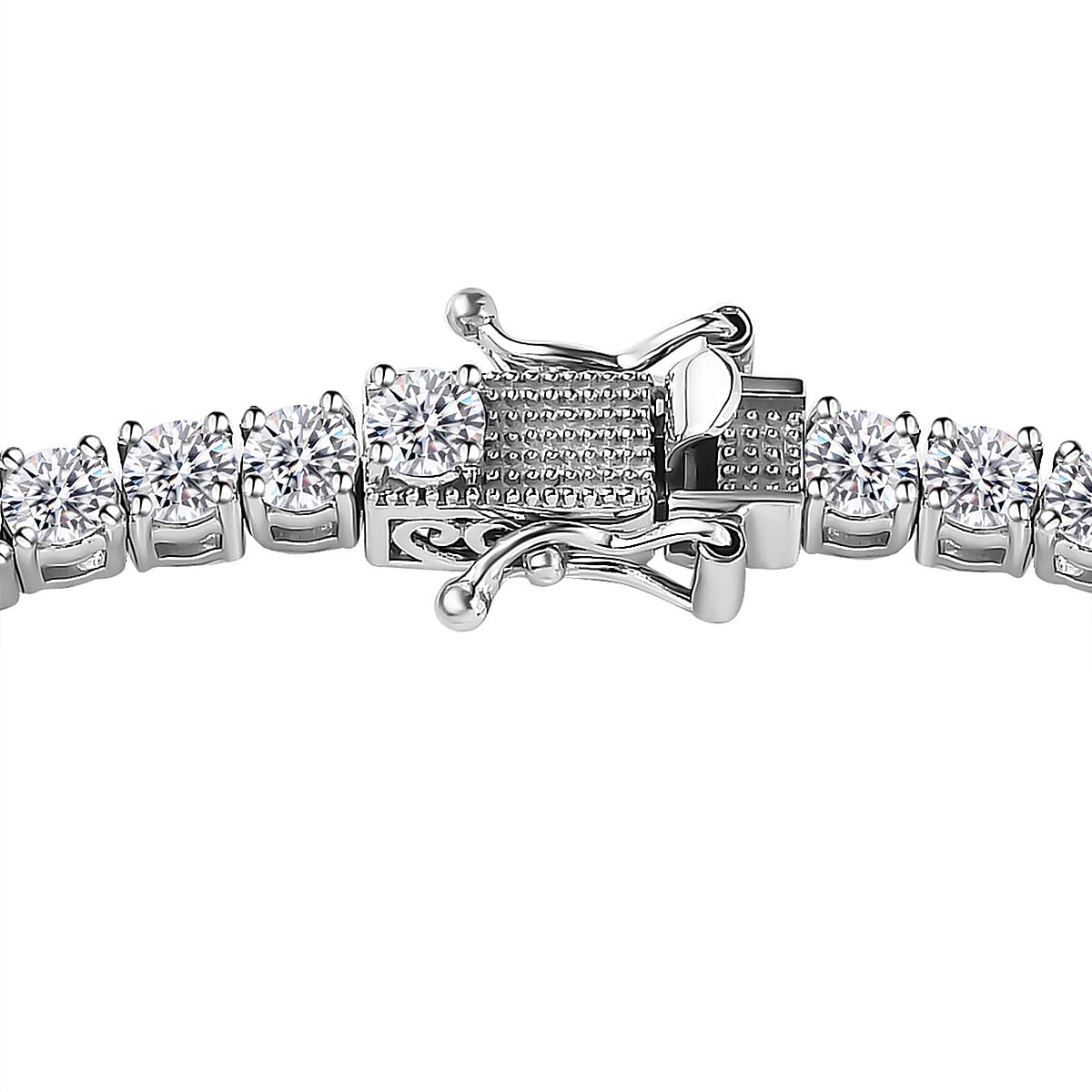 GP Trionfo Collection White Zircon Butterfly Bracelet in Platinum Over Sterling Silver (7.25 In) 13.70 ctw image number 3