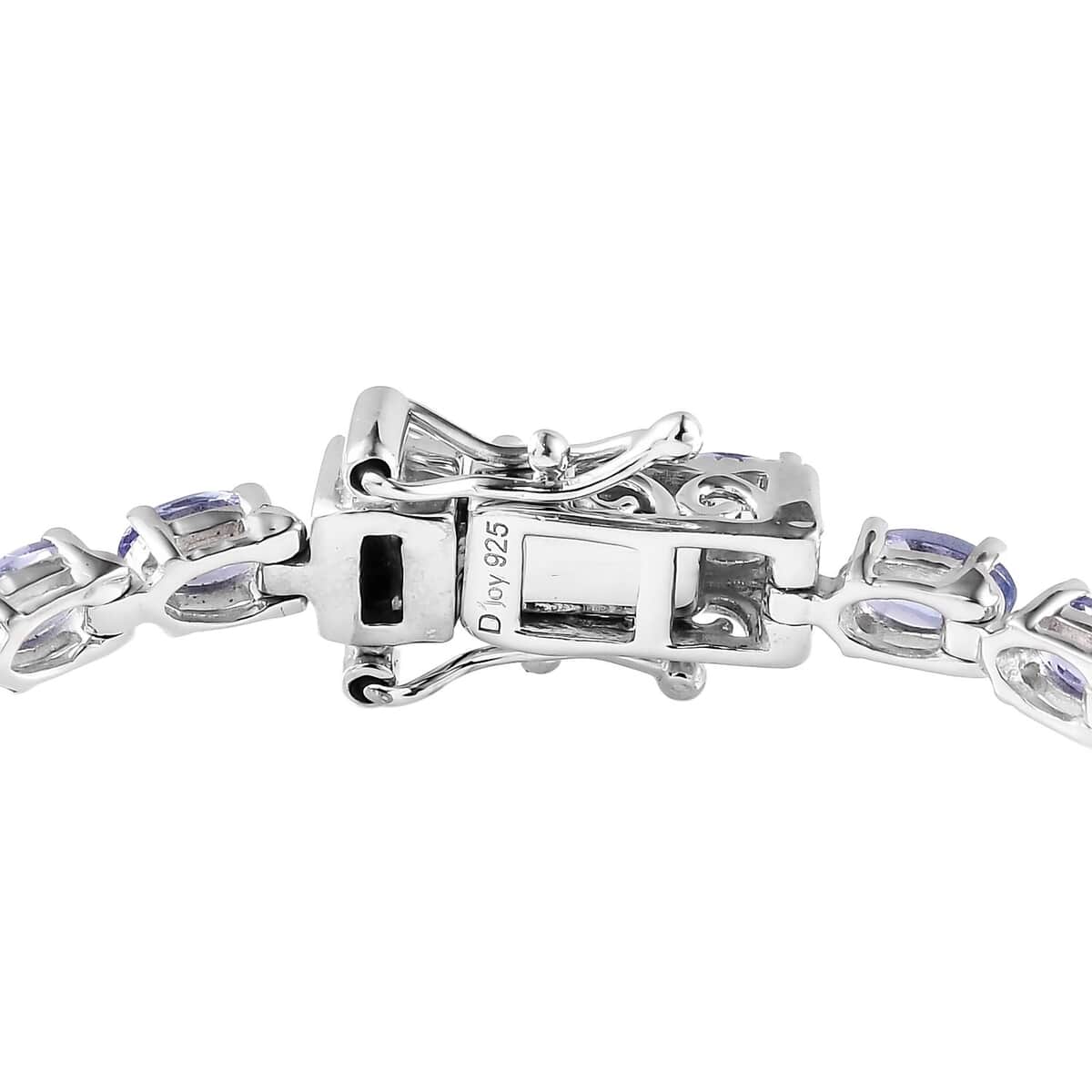 Doorbuster Tanzanite Tennis Bracelet in Platinum Over Sterling Silver (6.50 In) 7.60 ctw (Del. in 5-7 Days) image number 3