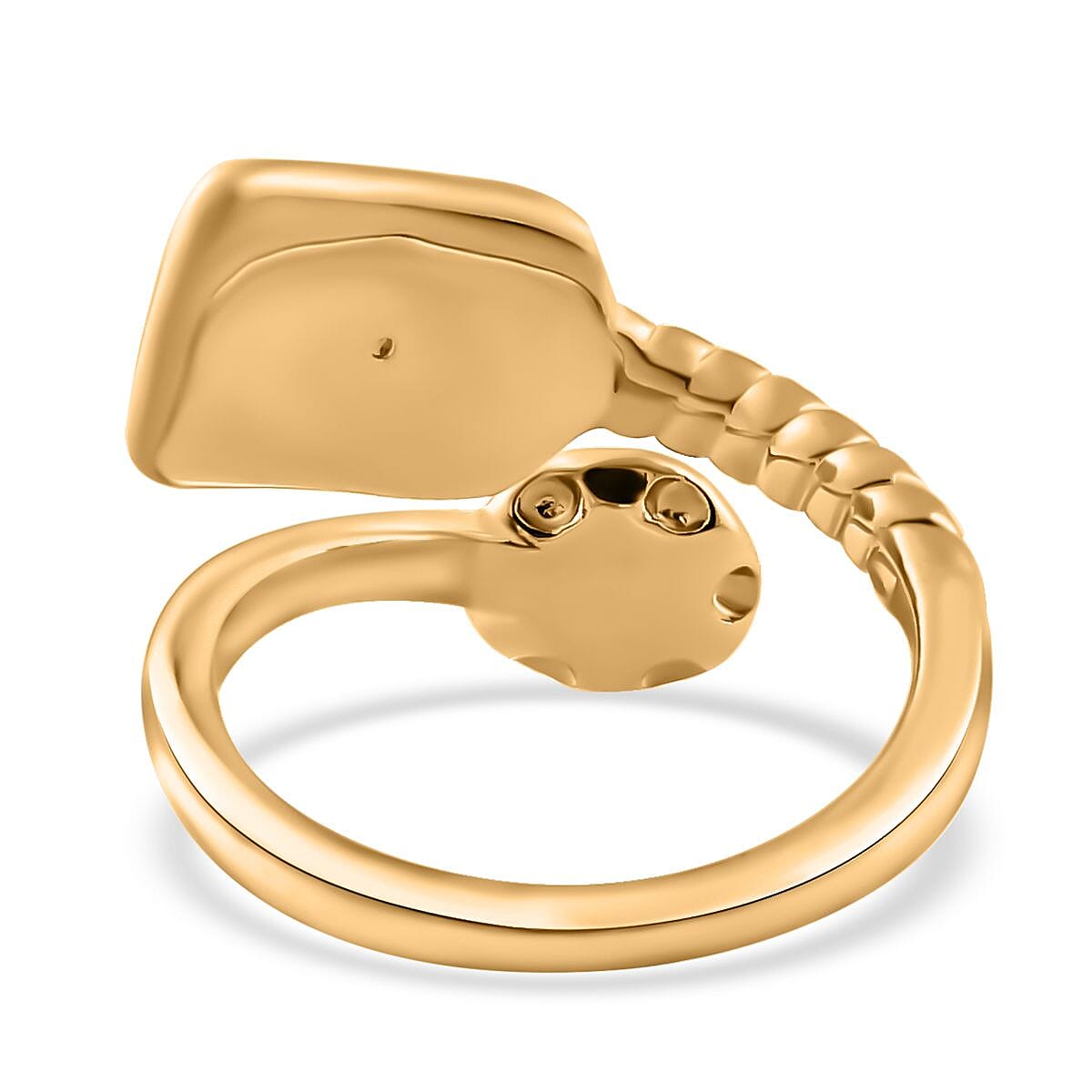 Karis Moissanite Pickleball Bypass Ring in 18K YG Plated (Size 5.0)