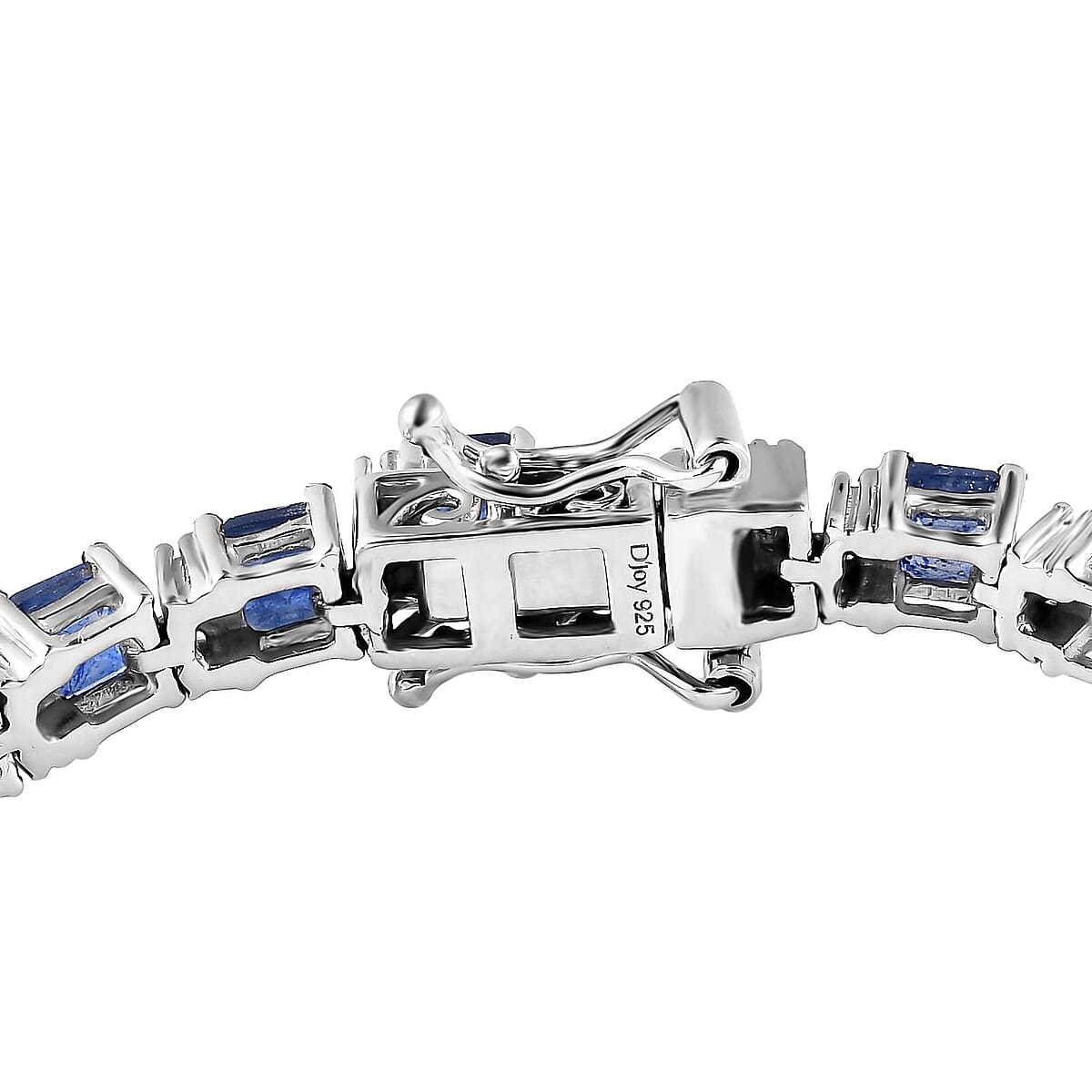 Doorbuster Asscher Cut Masoala Sapphire (FF), White Zircon Bracelet in Platinum Over Sterling Silver (6.50 In) 15.15 ctw image number 3