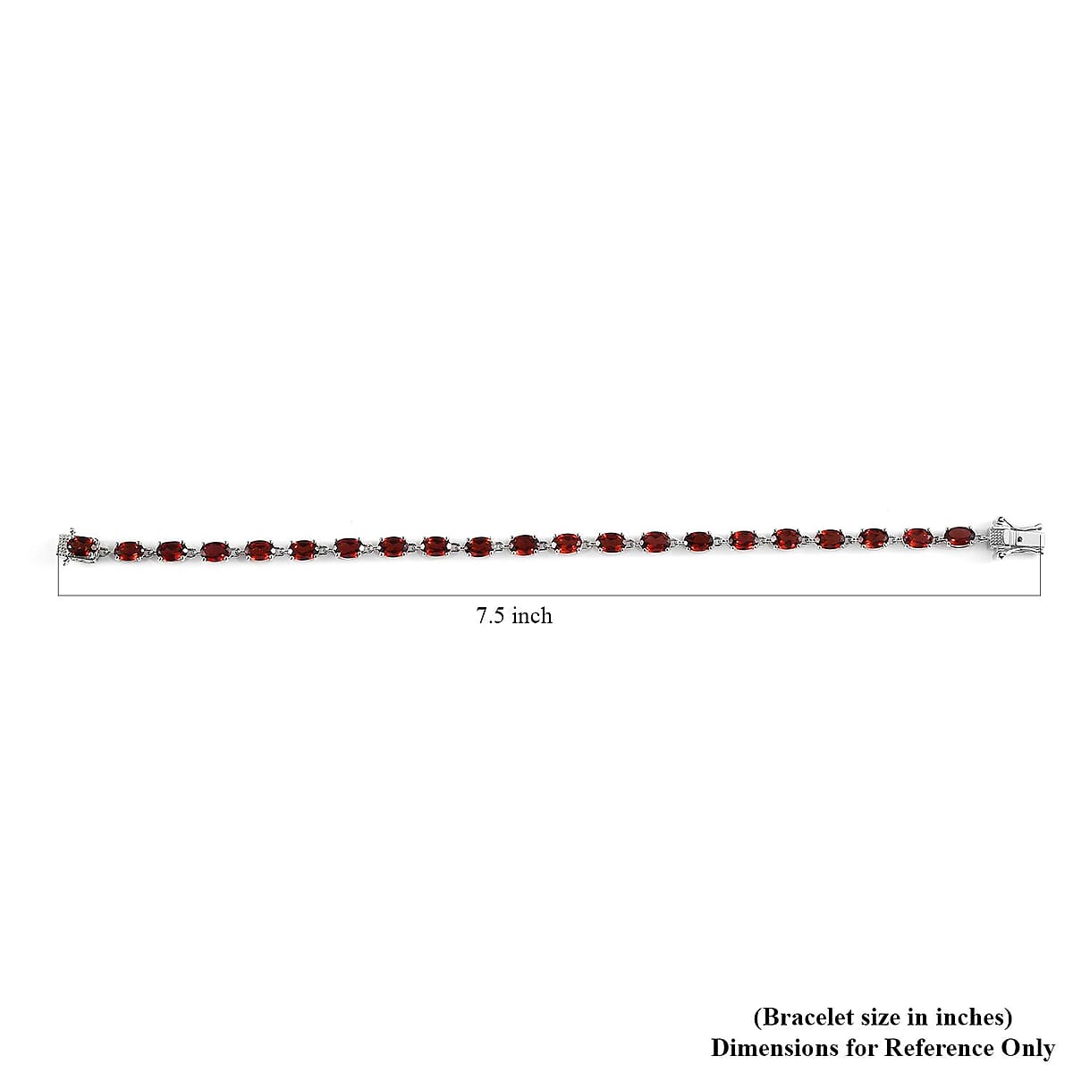 Mozambique Garnet Bracelet in Platinum Over Sterling Silver (7.25 In) 12.50 ctw image number 4