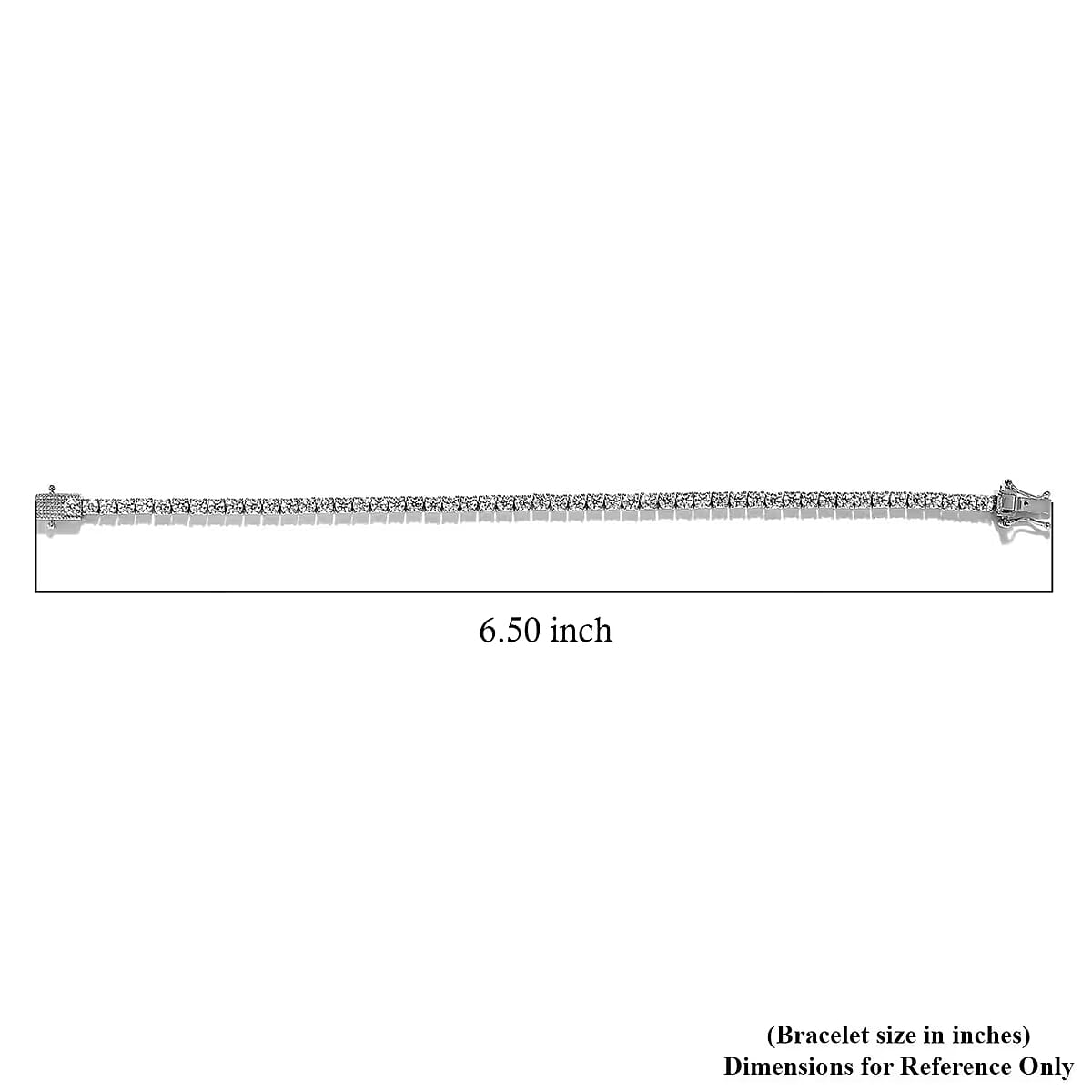 D'Joy Moissanite 4.90 ctw Tennis Bracelet, Platinum Over Sterling Silver Bracelet, Moissanite Jewelry, Gifts For Her (6.50 In) image number 8