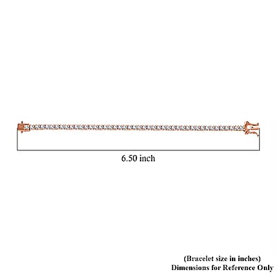 D'Joy Moissanite 4.90 ctw Tennis Bracelet, Vermeil Rose Gold Over Sterling Silver Bracelet, Moissanite Jewelry, Gifts For Her (6.50 In)