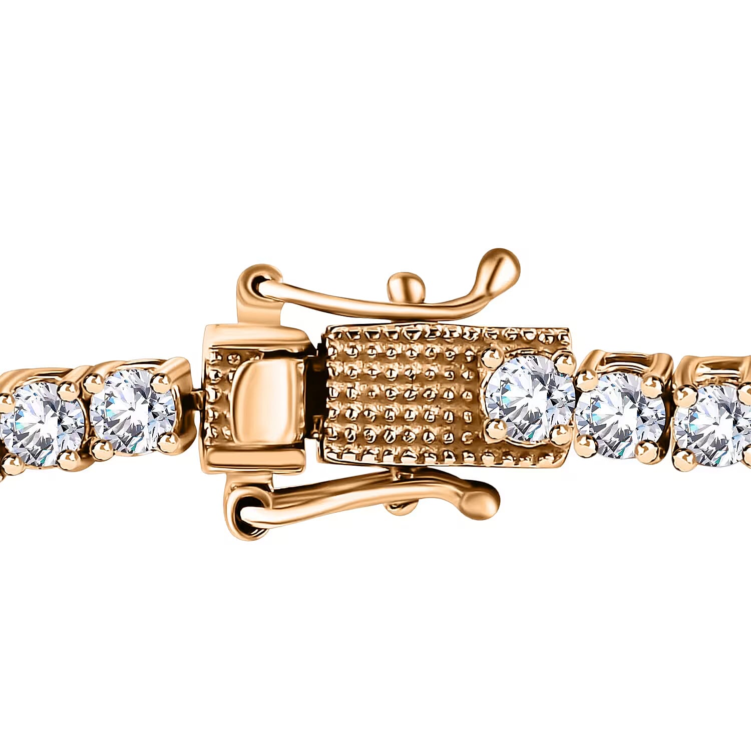 D'Joy Moissanite 4.90 ctw Tennis Bracelet, Vermeil Yellow Gold Over Sterling Silver Bracelet, Moissanite Jewelry, Gifts For Her (6.50 In)