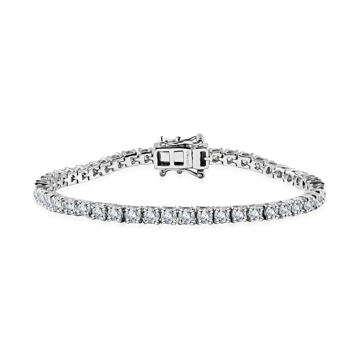 Moissanite Tennis Bracelet, Platinum Over Sterling Silver Bracelet, Moissanite Jewelry, Gifts For Her (7.25 In) 5.50 ctw image number 0