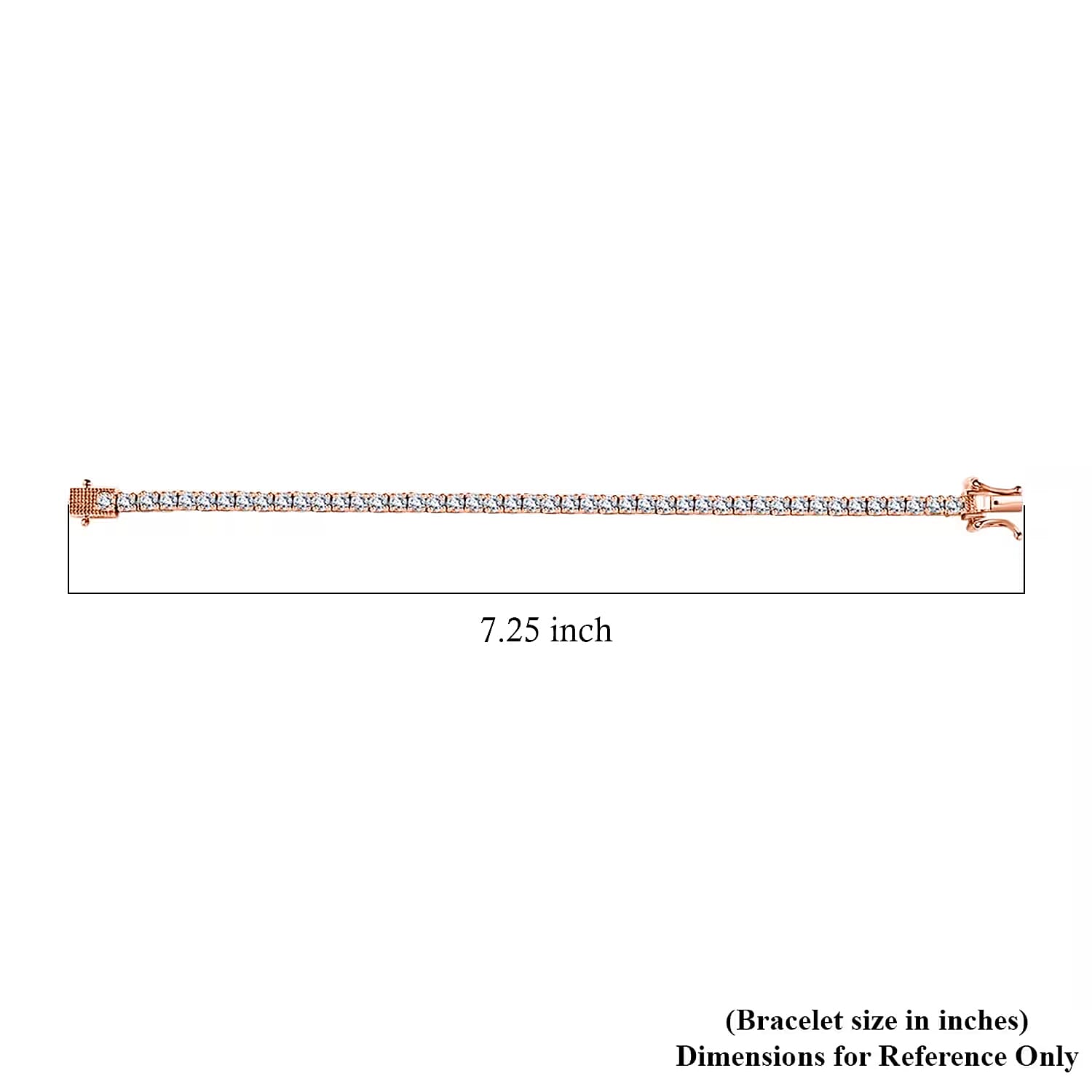D'Joy Moissanite 5.50 ctw Tennis Bracelet, Vermeil Rose Gold Over Sterling Silver Bracelet, Moissanite Jewelry, Gifts For Her (7.25 In)