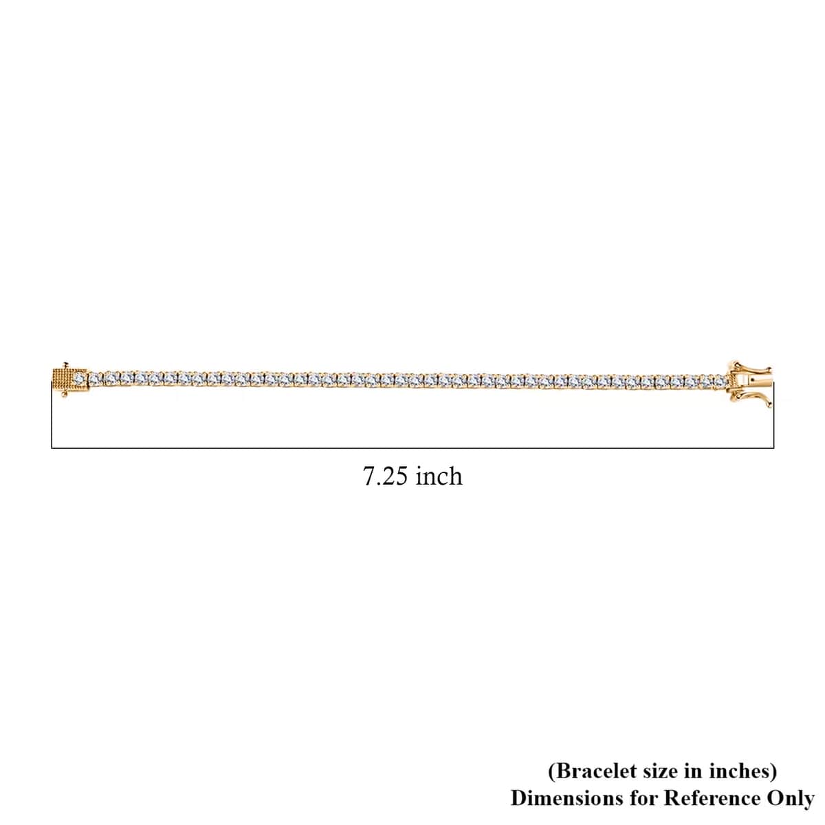 Moissanite 5.50 ctw Tennis Bracelet in Vermeil Yellow Gold Over Sterling Silver (7.25 In) image number 8