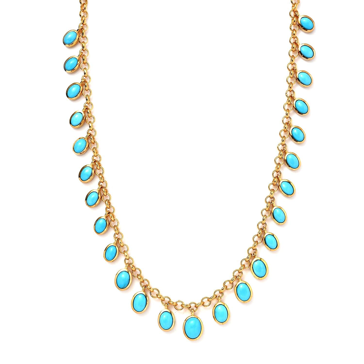 Yellow gold vermeil sterling newest silver turquoise necklace