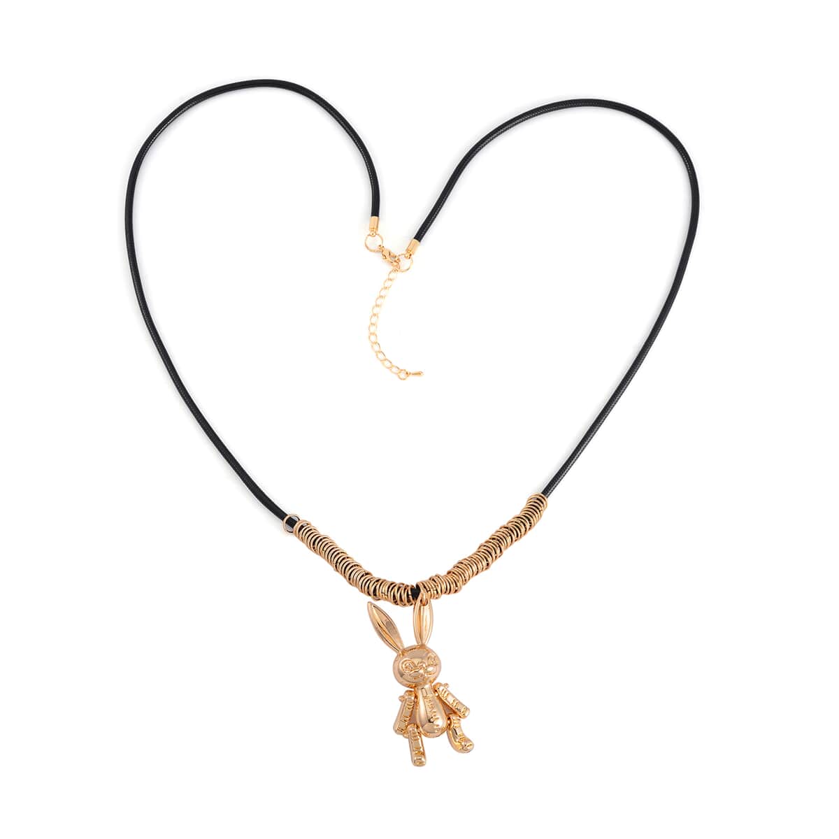 Heavy Industry Sweater Chain Long Rabbit Necklace 33.5-35.5 Inches in Goldtone image number 0