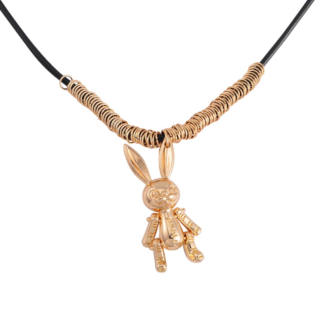 Heavy Industry Sweater Chain Long Rabbit Necklace 33.5-35.5 Inches in Goldtone image number 2