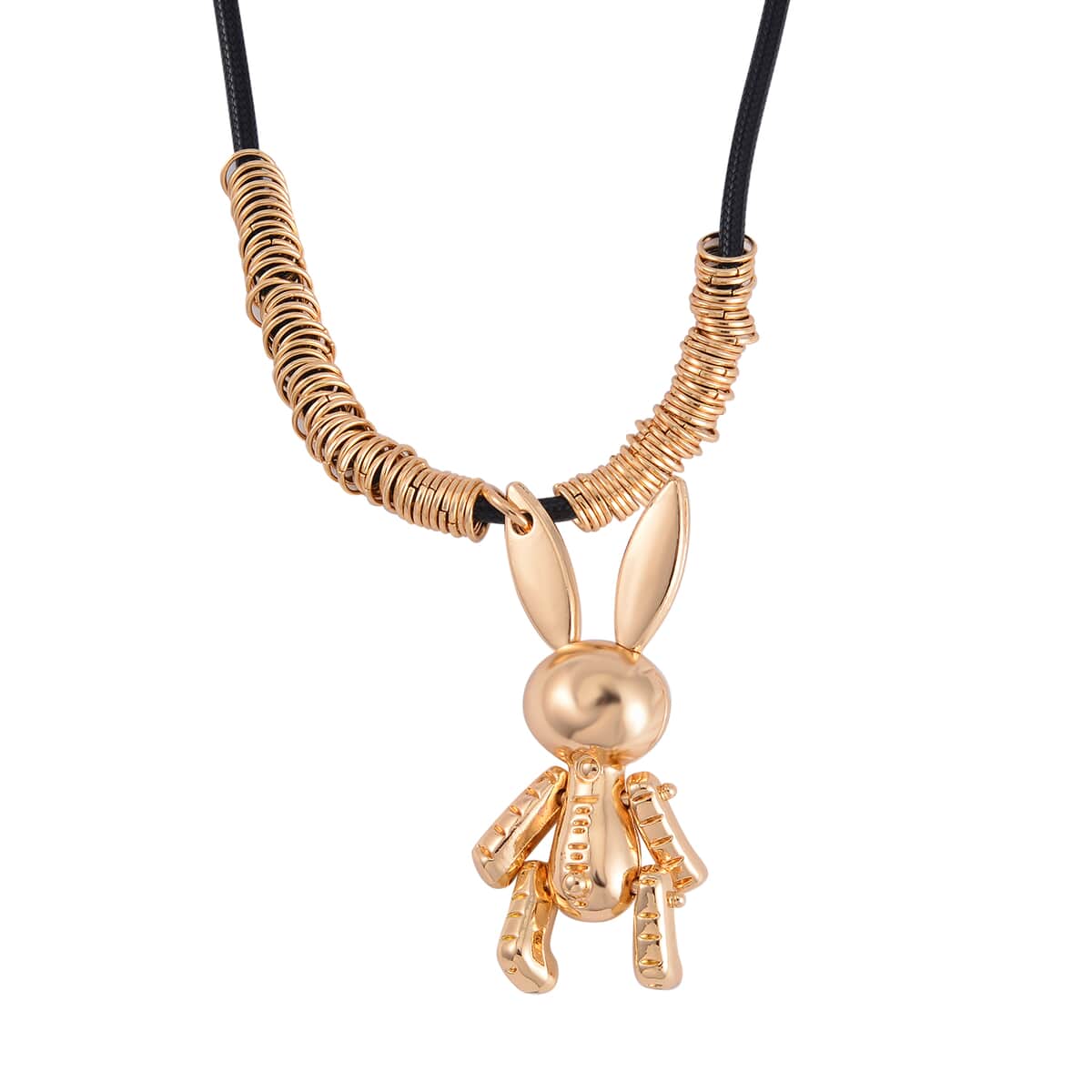 Heavy Industry Sweater Chain Long Rabbit Necklace 33.5-35.5 Inches in Goldtone image number 4